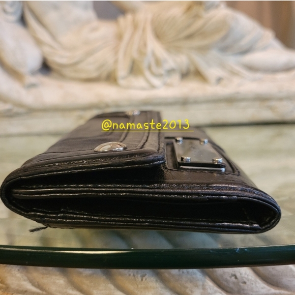 L.A.M.B by Gwen Stefani Leather Wallet Luxury Designer Celebrity Vintage Snap#48 - Picture 7 of 16